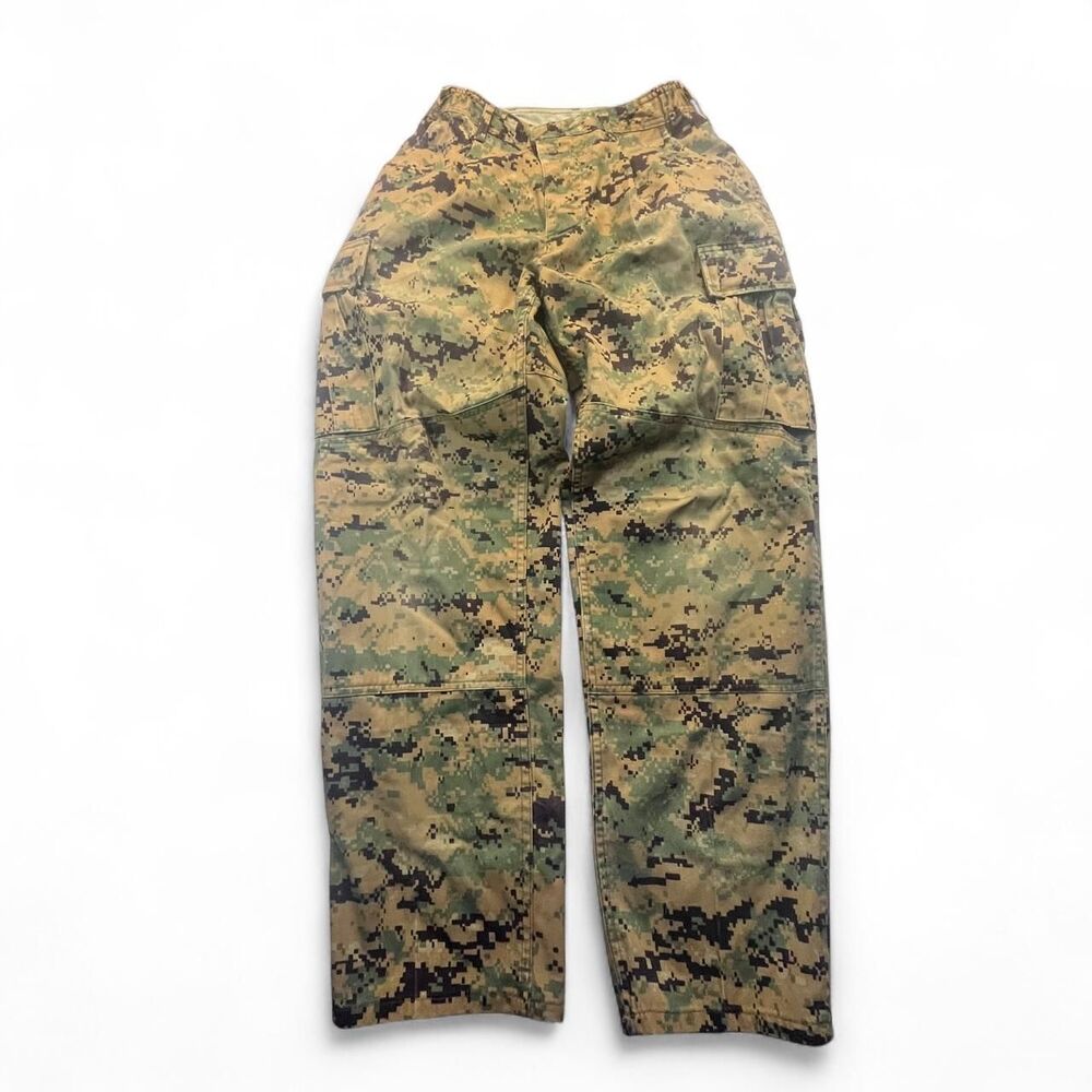 USMC MARPAT Camo Cargo Pants Small Military Gorpcore Utility Missing Button